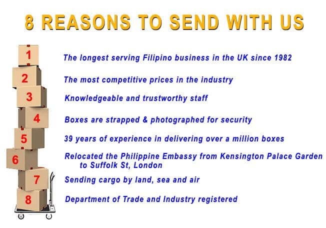 Balikbayan Box from UK to Philippines